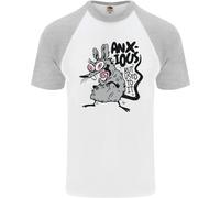 Divertente Anxious Rat Ansia Uomo S/S Baseball T-Shirt
