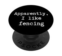 Divertente apparentemente mi piace scherma mamma papà sorella fratello fan PopSockets PopGrip Adesivo