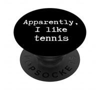 Divertente apparentemente mi piace tennis mamma papà sorella fratello fan PopSockets PopGrip Adesivo