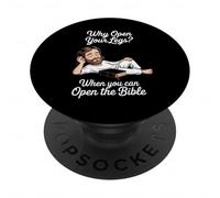Divertente Apri la Bibbia Fede Cristiana Umorismo Dire Scherzo per adulti PopSockets PopGrip Adesivo
