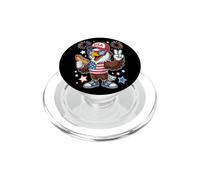 Divertente aquila patriottica Hotdog segno della pace USA stelle PopSockets PopGrip per MagSafe