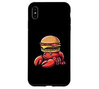 Divertente Aragosta Burger Felice Fast Food Amante Custodia per iPhone XS Max
