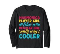 Divertente Armonicista Girl Like A Regular Only Cooler Maglia a Manica