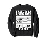 Divertente Armonicista Hate To Be Very Good Player Armonica Felpa