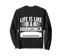 Divertente Armonicista Life Is Like A Armonica Felpa