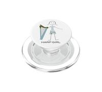 Divertente arpa da donna con suonatrice di arpa PopSockets PopGrip per MagSafe