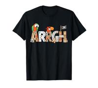 Divertente ARRGH Pirata Costume Parrot Cartoon Bambini Avventura Maglietta