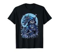 Divertente arte ninja per uomini donne bambini sport Ninja amante dei gatti Maglietta