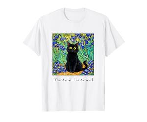 Divertente Artista di Gatti Neri è Arrivato Ispirato a Van Gogh Maglietta
