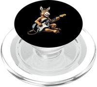 Divertente asino che suona la chitarra elettrica amante della musica degli animali PopSockets PopGrip per MagSafe