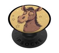 Divertente asino con un'espressione perplessa per un'atmosfera divertente PopSockets PopGrip Adesivo