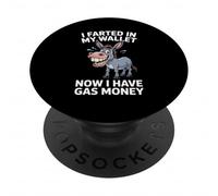 Divertente asino detto umoristico gas soldi portafoglio scherzo donne uomini PopSockets PopGrip Adesivo