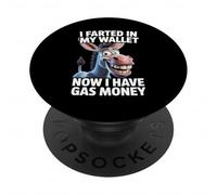 Divertente asino detto umoristico gas soldi portafoglio scherzo donne uomini PopSockets PopGrip Adesivo