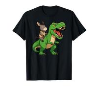 Divertente asino dinosauro Trex Zoo amante degli animali ragazzi ragazze bambini Maglietta