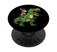 Divertente asino dinosauro Trex Zoo amante degli animali ragazzi ragazze bambini PopSockets PopGrip Adesivo