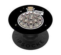 Divertente asino Felicità Pozione Zoo Ragazzi Ragazze Bambini PopSockets PopGrip Adesivo