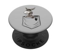 Divertente asino testardo in tasca PopSockets PopGrip Adesivo