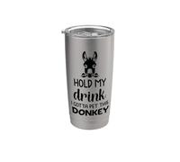 divertente Aspetta il mio drink, devo accarezzare Bicchiere termico in acciaio inox doppia parete
