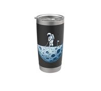 Divertente astronauta che gioca a golf sulla luna amante del golf spaziale golfista Bicchiere termico in acciaio inox doppia parete