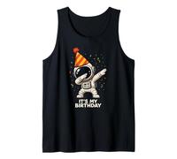 Divertente Astronauta Dabbing Il Suo Compleanno Spazio Bday Ragazzi Ragazza Canotta