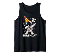 Divertente Astronauta Dabbing Il Suo Compleanno Spazio Bday Ragazzi Ragazza Canotta