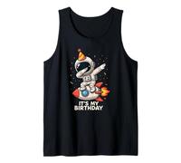 Divertente Astronauta Dabbing Il Suo Compleanno Spazio Bday Ragazzi Ragazza Canotta