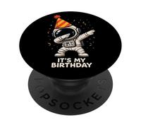 Divertente astronauta Dabbing Il Suo Compleanno Spazio Bday Ragazzi Ragazza PopSockets PopGrip Adesivo