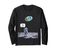 Divertente Astronauta Terra Andata Terra Piatta Spazio Umorismo Donne Uomini Maglia a Manica