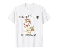 Divertente Auntie Goose On The Loose Cute Goose Meme per le donne Maglietta