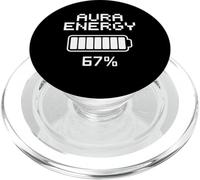 Divertente Aura Energia Detto Spirituale Livello di Potenza 67 Donne Uomini PopSockets PopGrip per MagSafe