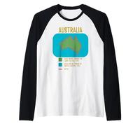 Divertente Australia Mappa dei pericoli - Cose Che Possono ucciderti Maglia con Maniche Raglan