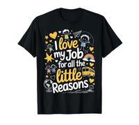 Divertente Autista di Autobus I Love My Job Piccoli Motivi per Tornare a Scuola Maglietta