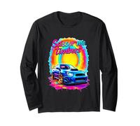 Divertente auto colorata con design arcobaleno Scissor Me Timbers Maglia a Manica