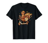 Divertente Autunno Scooter Turchia Ringraziamento Womens Mens Bambini Maglietta