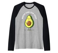 Divertente Avocado Inflazione Tariffe Uovo Scherzo Messico Maglia con Maniche Raglan