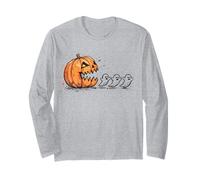 Divertente Avventura Halloween Zucca Mangiare Fantasmi Maglia a Manica