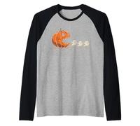Divertente Avventura Halloween Zucca Mangiare Fantasmi Maglia con Maniche Raglan