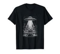 Divertente Axolotl UFO Detto con Spotlight Sarcastico Maglietta