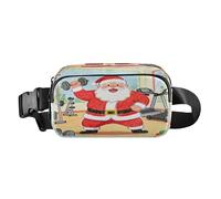 Divertente Babbo Natale Allenarsi Carino Marsupio Borsa a Tracolla per le donne d'affari Resistente all'acqua con Cinghia Regolabile per Viaggi Palestra Lavoro bolsa para hombre de cintura
