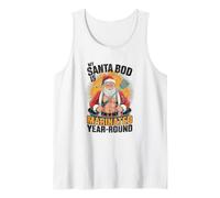 Divertente Babbo Natale Bod BBQ Natale Umorismo Grilling Holiday Chef Ma Canotta