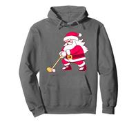 Divertente Babbo Natale Brutto Che Gioca a Golf Felpa con Cappuccio
