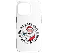 Divertente Babbo Natale caffè Natale - Ho Ho Holy Wow What a Year Custodia per iPhone 16 Pro