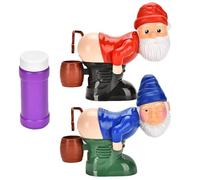 Divertente Babbo Natale che bolle - Soffiatore elettrico per bambini | Macchina per bolle, statuetta artigianale unica per l'arredamento della casa, giocattolo con luce e musica, regali diverte