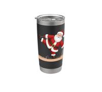 Divertente Babbo Natale che fa riformatore Pilates Natale Pilates Bicchiere termico in acciaio inox doppia parete