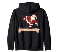 Divertente Babbo Natale Che Fa riformatore Pilates Natale Pilates Felpa con Cappuccio