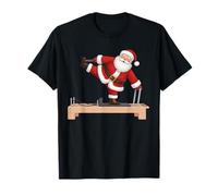 Divertente Babbo Natale Che Fa riformatore Pilates Natale Pilates Maglietta