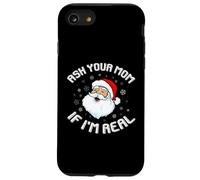 Divertente Babbo Natale Chiedi a tua madre se sono un vero Babbo Natale Custodia per iPhone SE (2020) / 7/8