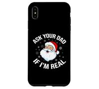 Divertente Babbo Natale chiedi a tuo padre se sono un vero Babbo Natale Custodia per iPhone XS Max