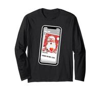Divertente Babbo Natale con App di Incontri Costume Maglia a Manica