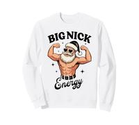 Divertente Babbo Natale flettendo Big Nick Energy Christmas Muscle Design Felpa